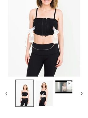 Simplewishes Black Hands-Free Pumping Camisole with Adjustable Straps